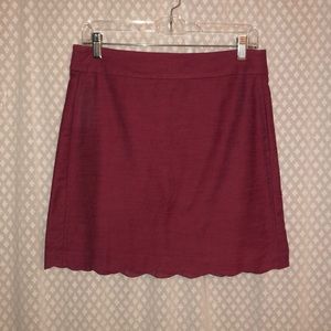 Scallop hem skirt